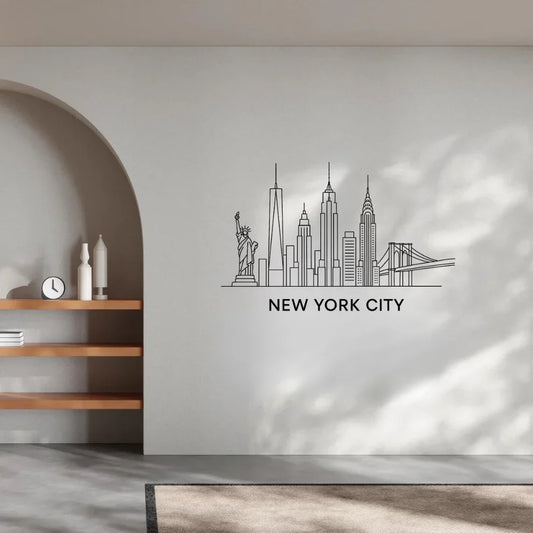New York, America - Skyline Acrylic Wall Art - Home Decal - National Day