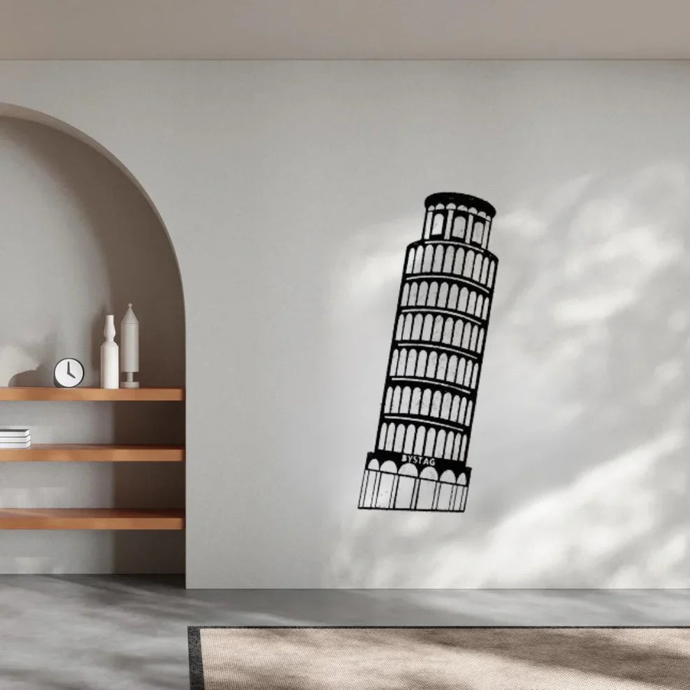 Pisa Tower, Italy - Skyline Acrylic Wall Art - Home Decal - National Day