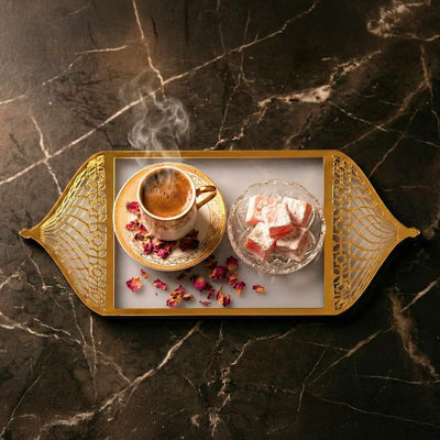 Ramadan Serving Tray with Mosque Dome Handles