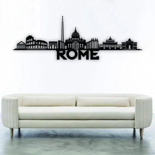Rome City, Paris - Skyline Acrylic Wall Art - Home Decal - National Day