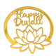Golden Acrylic “Happy Diwali” Tag