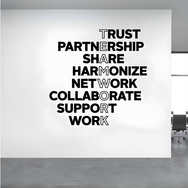 Team Work Acrylic Wall Art | Motivational Office 3D Wall Décor in UAE
