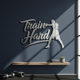 "Train Hard" Acrylic Wall Art - Boxer & Gym Motivation Decor | Arcdew