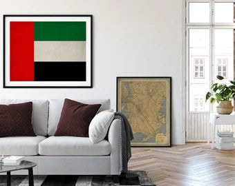 UAE National Day Large Acrylic Wall Flag – Square Shape | Patriotic Wall Decor UAE