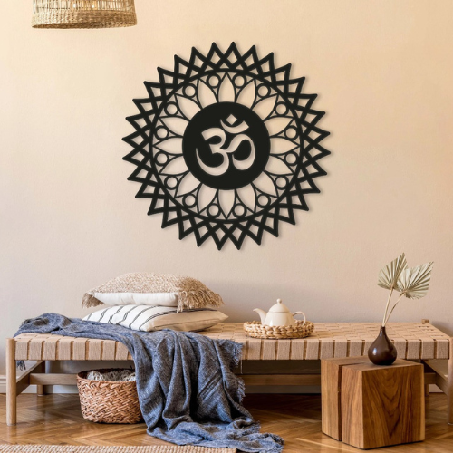 Om Mandala Acrylic Wall Decor | Namaste & Yoga Wall Art Hanging