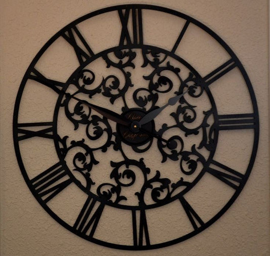 ArcDew Flowers Design Round Acrylic Wall Clock | Modern Home & Office Wall Décor UAE