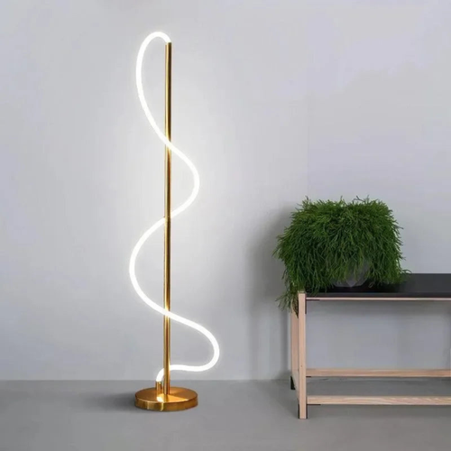 Modern Line Floor Lamp - Ethereal Spiral LED Floor Lamp
