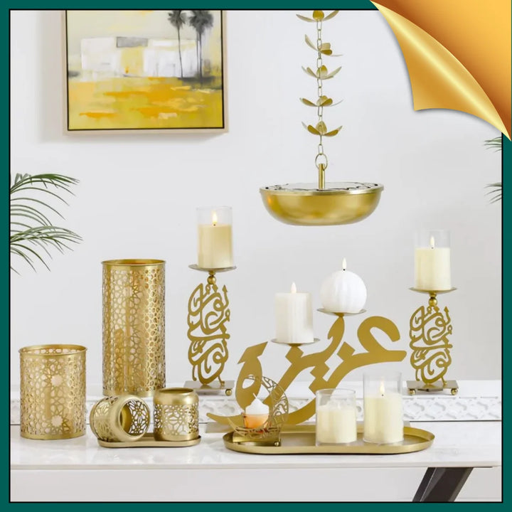 Arcdew - Custom Name Acrylic Candle Stand - Personalized UAE Gift for Weddings, Birthdays & Elegant Home Decor